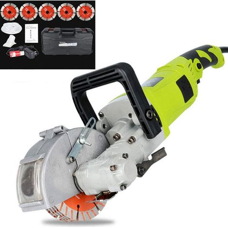 HAUTOUR Chaser mural 121 mm 4000 W - Machine électrique murale - Rainureuse murale - machine à rainurer électrique - Avec de nombreux accessoires, Angle de rainurage : 360° (1/5)