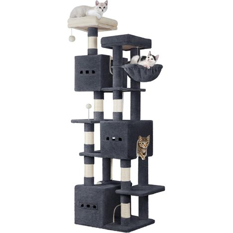 193 cm Arbre à Chat,Grande Tour à Chat pour Chats,Coussin Lavable (1/5)
