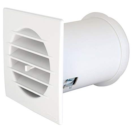 La Ventilazione ACQ10CB Aircontrol Griglia Quadra con Valvola Termostatica per Clima Mite 126x126 mm, Bianco (1/4)