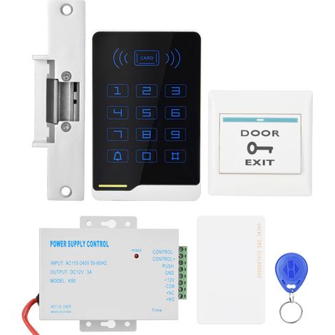 Kit de contrôle d'accès pour porte, dispositif de carte d'accès, serrure avec alimentation (1/5)