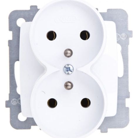 Karo Doppelsteckdose mit/ohne weiß GP-2SRZ/m/00