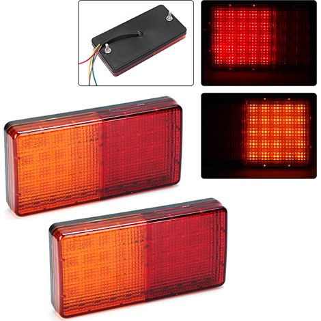 2 Stück 50-LED-Anhänger-Rücklicht-Signallampe HL-G-001 Fahrzeug IP67 Wasserdicht (1/5)