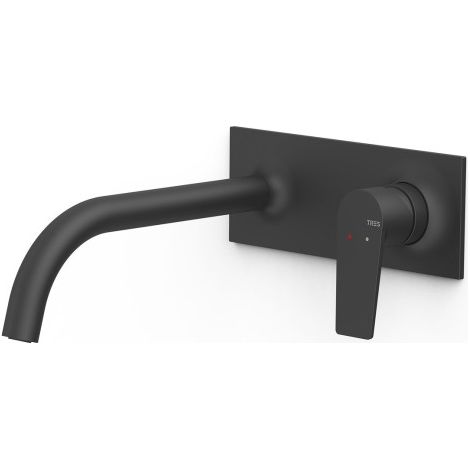 Pièce apparente pour élément encastré de lavabo Project Noir mat - TRES 22130004NM