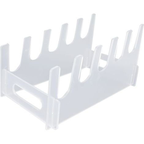 Présentoir à vaisselle en acrylique pour plusieurs assiettes, gain de place, 5 niveaux (1/5)