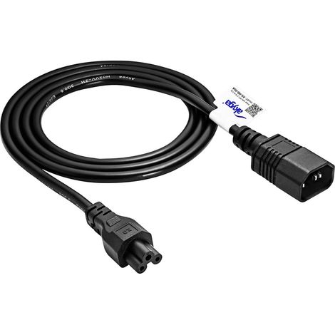 Akyga AK-NB-09A Netzkabel, Kleeblattstecker IEC C5/C14, Verlängerungskabel, 1,5 m (1/2)