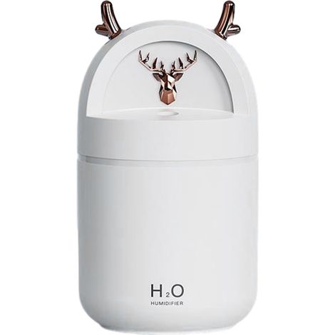 1 humidificateur de chambre, brume fraîche, 280 ml, 35-45 ml/h, silencieux, capteur niveau eau, USB, 7 couleurs, pour bébé/plantes/voiture (1/5)