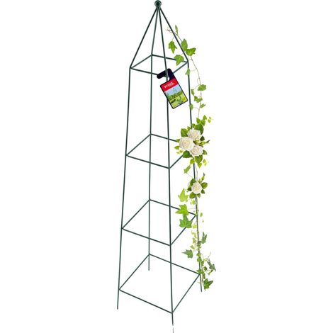 Pergola de Jardin en Pyramide, Métal Résistant aux Intempéries, Facile à Assembler, vert foncé (1/5)