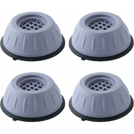 4Pcs Patins Anti Vibration Lave Linge Tapis Anti Vibration Machine a Laver Caoutchouc Antidérapant Pied à Suppression des Chocs et du Bruit, Antidérapant pour Lave-Linge Réfrigérateur, Surélevé 3cm,G (1/5)