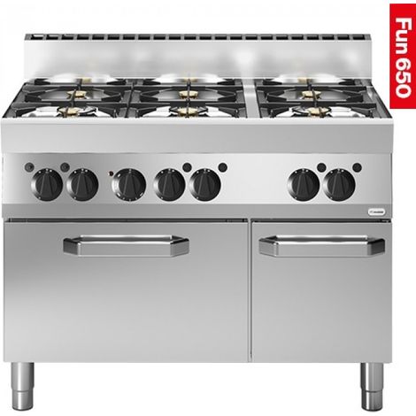 Fourneau - Fun 650 - 6 brûleurs et four à convection électrique - Modular