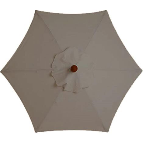 Housse De Rechange pour Parasol - 6 Baleines - 3 M - Imperméable - Anti-Ultraviolet - Tissu De Rechange (3M / 9.8Ft,Khaki) (1/5)