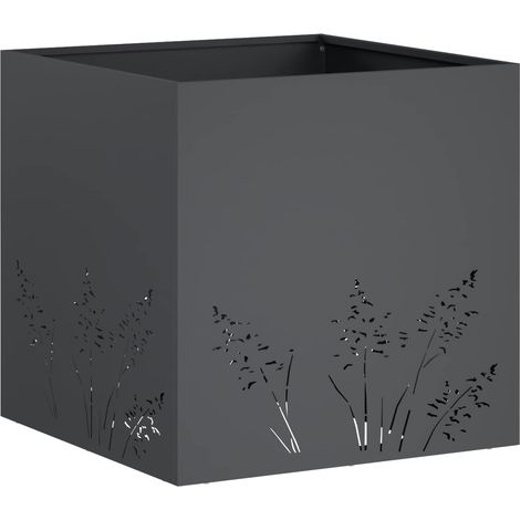 Macetero de Jardín Gris antracita 50 x 50 x 49 cm vidaXL (1/5)