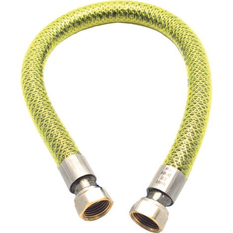 Tubo flessibile per allacciamento gas con connessione femmina-femmina 1/2"ff l2000mm uni en14800