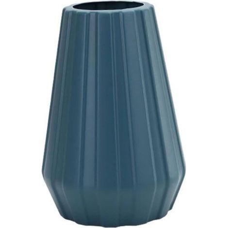 Vase à Fleurs en Plastique Grand Vase à Plantes de Sol décoration Moderne de Salon et de Bureau Vase à Fleurs en Plastique Bleu (1/4)