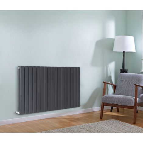 NRG Flat Panel Radiator Designer Column Bathroom Central Heating Anthracite Double 600x1156mm