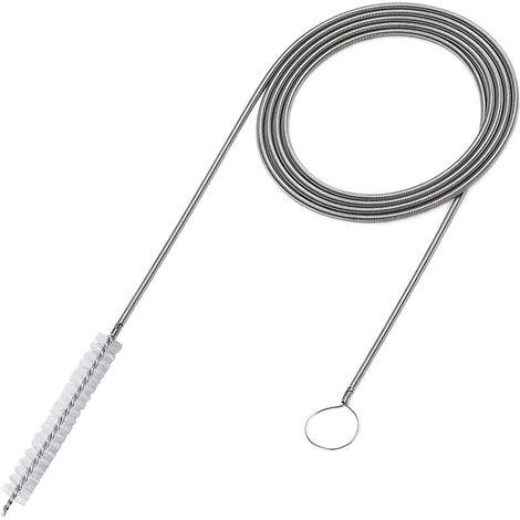1 Pièces Brosse de Dragage pour Réfrigérateur, 200 cm Brosse de Nettoyage Flexible,Tuyau Brosses de Nettoyage pour Nettoyage d'évier,Débloquer Les Tuyaux avec Trou de Drainage étroit (1/5)