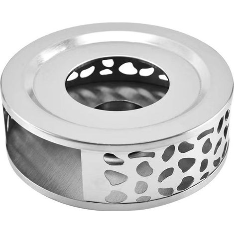 Chauffe Thé Chauffe Théière INOX Bougie Chauffe Plat Chauffe-Théière Bougie Chauffe-Base Théière Réchauffeur Base Chauffage Théière Acier pour Chauffer du Thé du Café et du Lait 1 Pièce Ensemb (1/5)