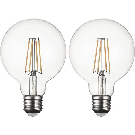 Ampoule LED Edison Globe 8W 1000lm Equi100W E27 2700K G95-2PC Non-dimmable Ampoule décorative vintage à filament sans scintillement Parfaite pour les salles à manger salons chambres G30 (1/5)