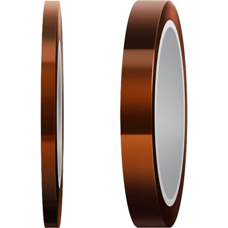 Ruban Adhésif Polyimide, 2 Taille 10mm 20mm Ruban Résistant à la Chaleur Film Haute Température Résistant À La Chaleur Polyimide Kapton Bande Or Résistant Collant (1/5)