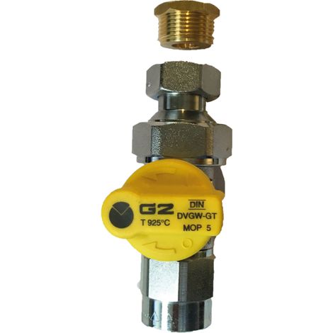 MHG Gaskugelhahn mit TAS + Reduziermuffe DN20, 3/4 Zoll ecoGAS Pro / ProX
