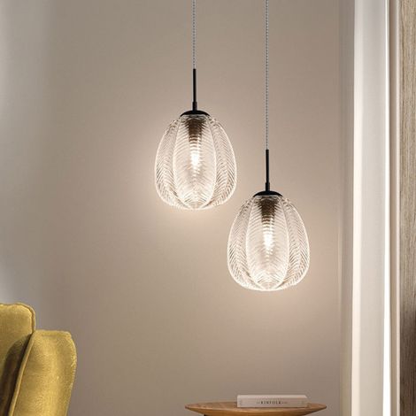 Suspension En Verre Transparent Menta (1/4)