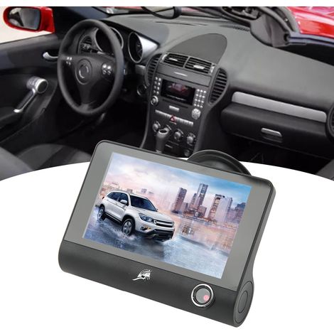 4-Zoll-HD-Auto-DVR mit 3 Kameras und Rückfahrkamera (mit eingebautem Akku) (1/5)