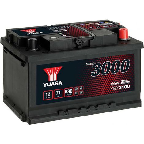 Batterie Yuasa YBX3100 conventionnelles standard 12 V 71 AH 680 AMPS L 278 l 175 H 175 (1/3)
