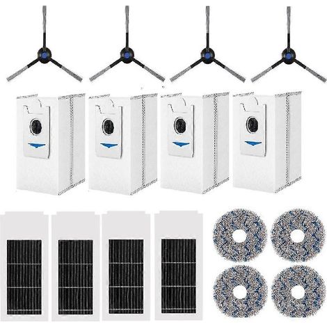 Pour Ecovacs Deebot X2S machine aspirateur brosse latérale chiffon filtre Clip Carbon sac à poussière (1/5)