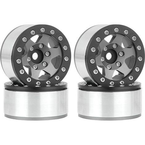 Ruota in metallo nero titanio da 1,55 pollici per auto da arrampicata AX90069 per JIMNY CC01