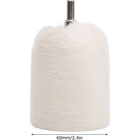 Roue de polissage en tissu blanc pour perceuse, accessoire cylindrique avec manche 60mm