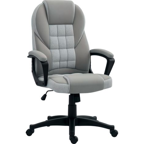 Faux Leather Office Chair - Grey (1/5)