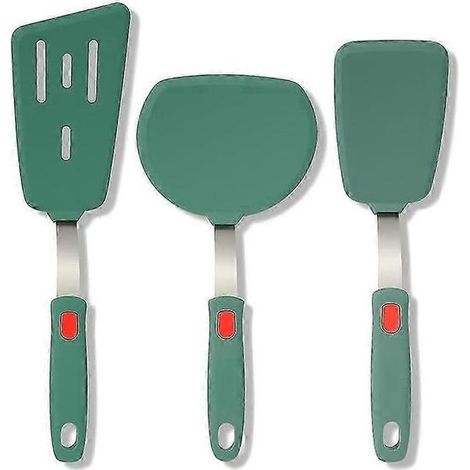 Ensemble de spatules en silicone, intérieur en acier inoxydable, ustensiles de cuisine, spatule à poêle en silicone (1/5)