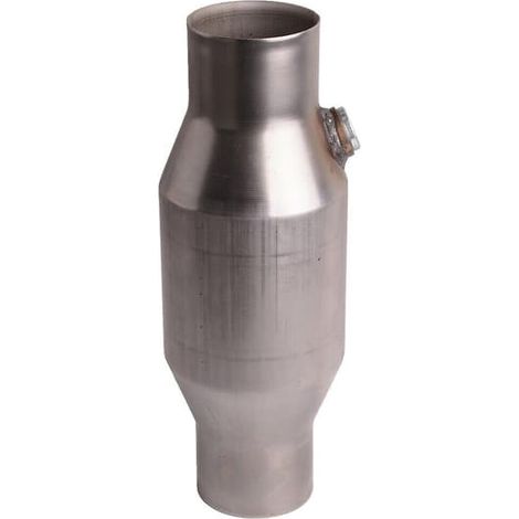 1 catalyseur universel filé de 2,5 pouces en acier inoxydable à haut débit 425250, couleur argent (1/4)