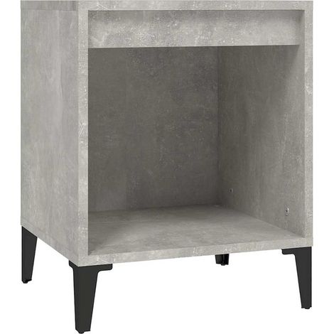 Maison Exclusive - Mesita de noche gris hormigón 40x35x50 cm (1/5)