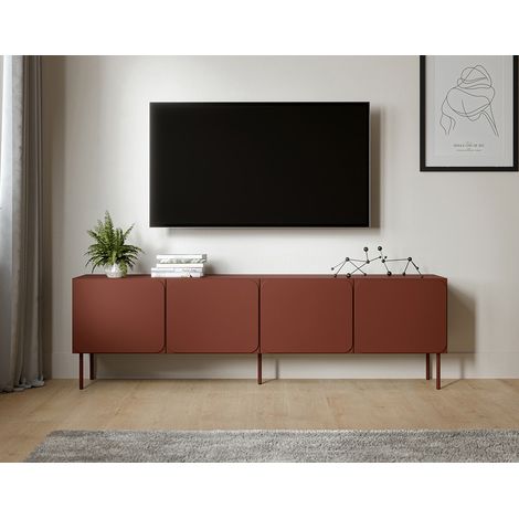 Elvis - meuble tv 200 cm - 4 portes - terracotta (1/5)