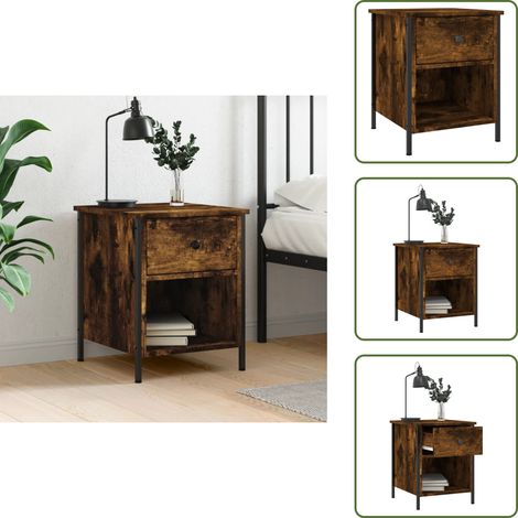 Nachttisch Räuchereiche 40x42x50 cm Holzwerkstoff - Nachttisch - Holzwerkstoff - Esszimmertisch - Couchtisch - Sideboard (1/5)