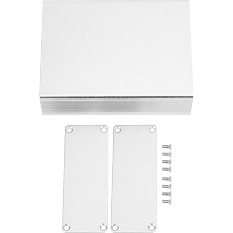 Boîte de projet en aluminium argent mat 29x74x100mm - Coffret électronique DIY pour PCB, boîtier de jonction intégré (1/5)