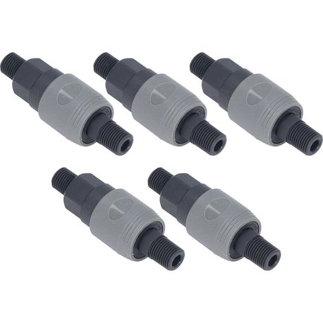 5er-Set selbstverriegelnde Schnellkupplungen Typ C für Schlauchanschlüsse an Maschinen und Elektronik (SM+PM-20) (1/5)
