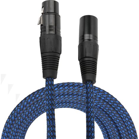 Câble XLR Mâle vers Femelle 5m / 16,4ft, résistant à la traction, pour mixeur audio, lampe de scène DMX et sonorisation (1/5)