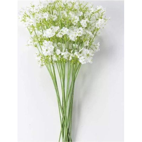 Lot de 20 bouquets de fleurs de gypsophile, fleurs artificielles pour bébés, fausses fleurs en soie pour bouquet de mariée, fêtes de mariage, librairie, café, décoration DIY (1/5)