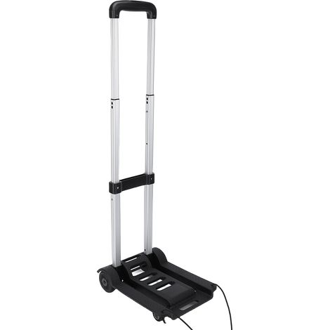 Chariot de manutention pliable 200 lb à 4 roues, supportant 100 lb, avec poignée télescopique, 3 niveaux de réglage et sangles incluses. Stabilité accrue. Idéal pour la maison, le bureau, les voyages (1/5)