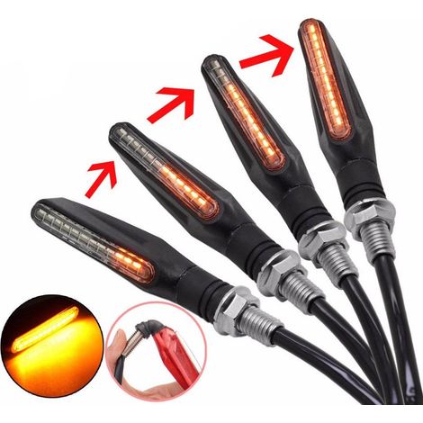 Clignotants LED défilant Moto Barre séquentielle PM12LED