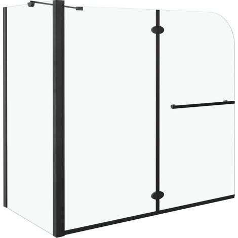 Maison Exclusive - Box Doccia Pieghevole a Libro in ESG 120x68x130 cm Nero