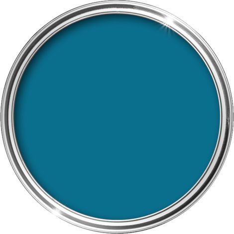 HQC Smooth Masonry Paint - Weatherproof & Long-lasting Protection For All Exterior Walls - Marina Blue - 2.5L
