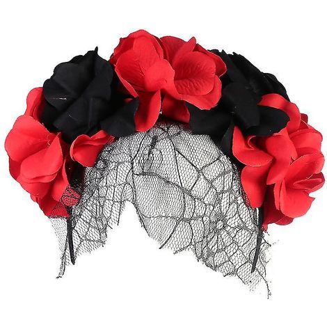 1 Stück künstlicher Blumen-Kopfschmuck für Halloween-Dekorationen (1/3)