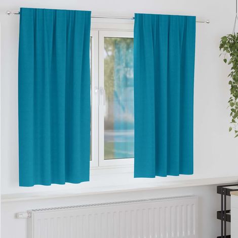 Verdunkelungs-Vorhänge mit Ringen 2 pcs Türkis 175 x 140 cm