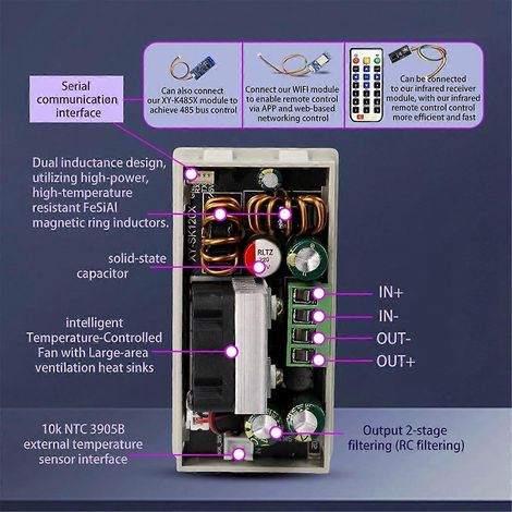 Module de charge solaire SK120X NC Lift Voltage DC à tension régulée et réglable, 3e génération (1/5)