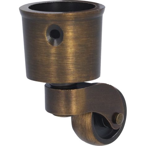 Roulettes à cuvette rondes en alliage de zinc, finition mate vintage, robustes, durables, stables et silencieuses. (1/5)