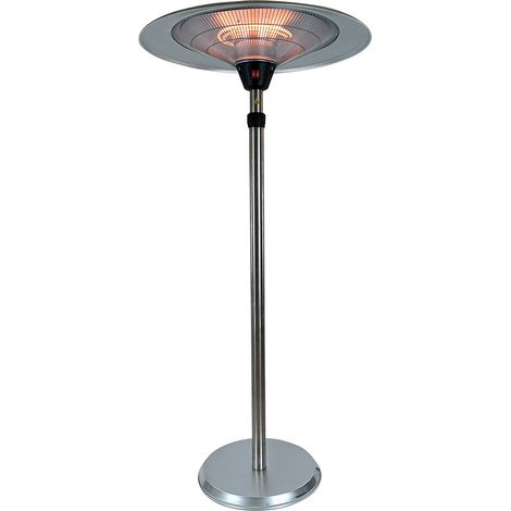 Stufa Elettrica Fungo Riscaldante Infrarossi Saturno Esterno-Interno Regolabile Argento (1/5)