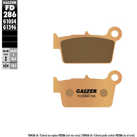 PASTILLAS DE FRENO GALFER KH367 DE METAL SINTERIZADO (DORADO) PARA USO FUERA DE CARRETERA