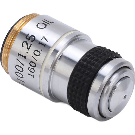 Objectif de microscope achromatique haute définition à fort grossissement pour applications biologiques S100/1,25 à immersion d'huile (1/5)
